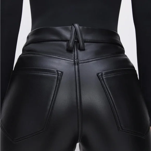 Good American Faux leather pants NWT - Picture 2 of 2